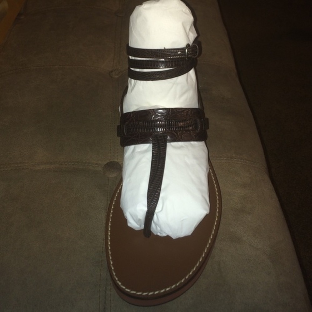 NEW Croc/lizard wrap sandal
